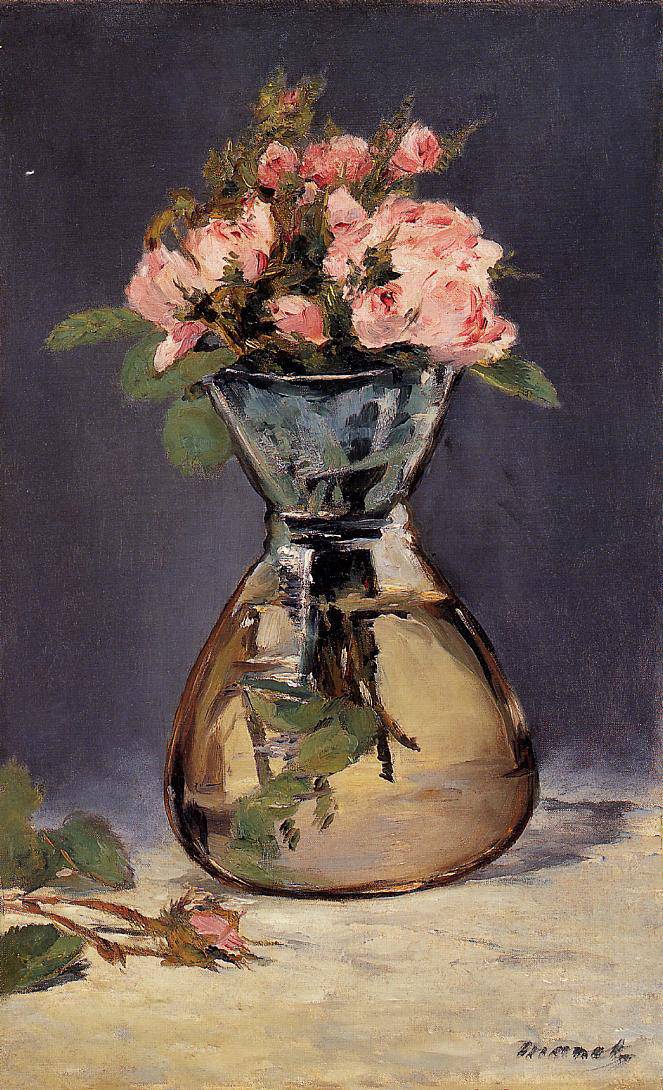 Moss Roses in a Vase - Edouard Manet