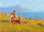 Mother and child by the sea in home office