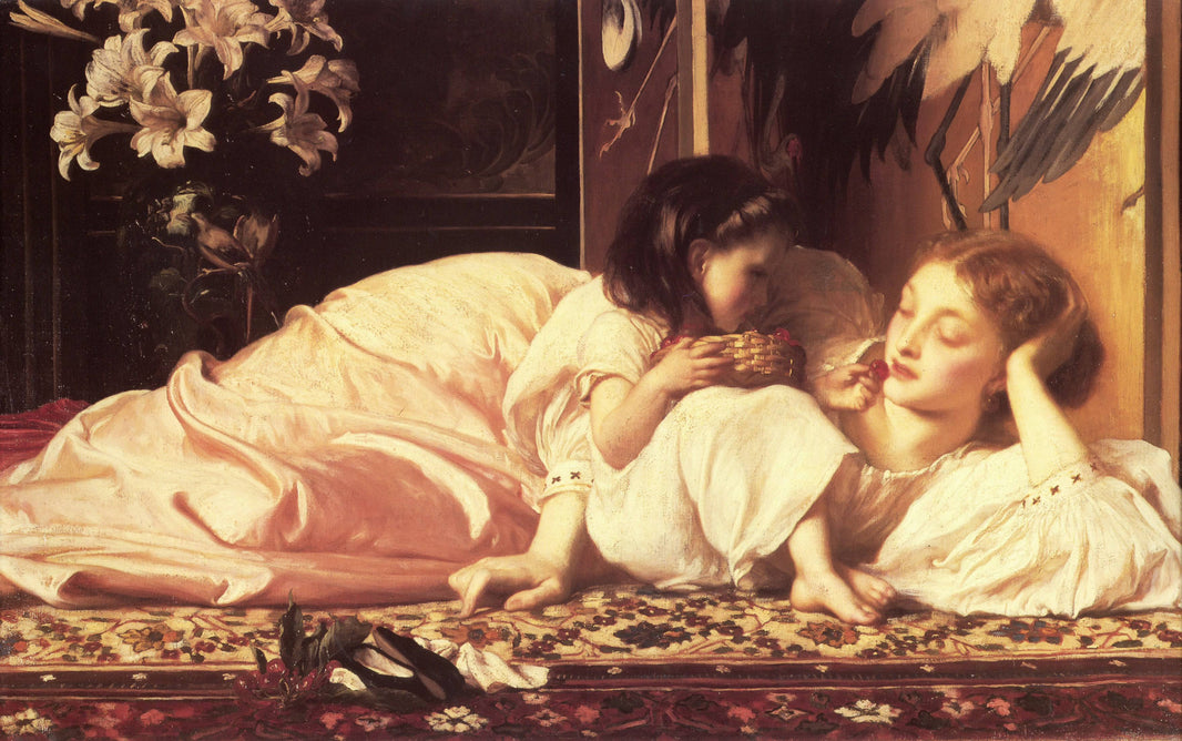 Mother and Child by Frederic Leighton, hand-painted portrait oil painting reproduction on canvas