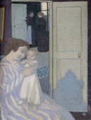 Mother And Child by Maurice Denis — vintage oil painting wall art, Post Impressionism