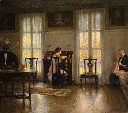 Mother and Mary by Edmund Charles Tarbell — hand-painted eco oil painting reproduction on canvas