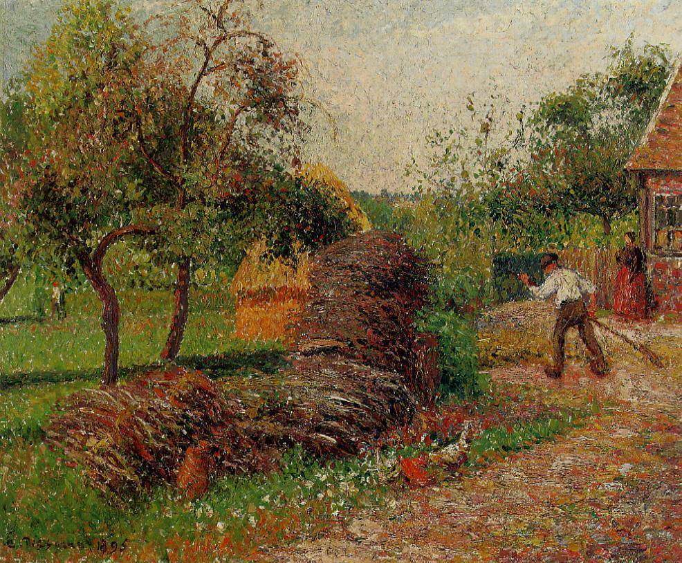 Mother Lucien's Yard - Camille Pissarro