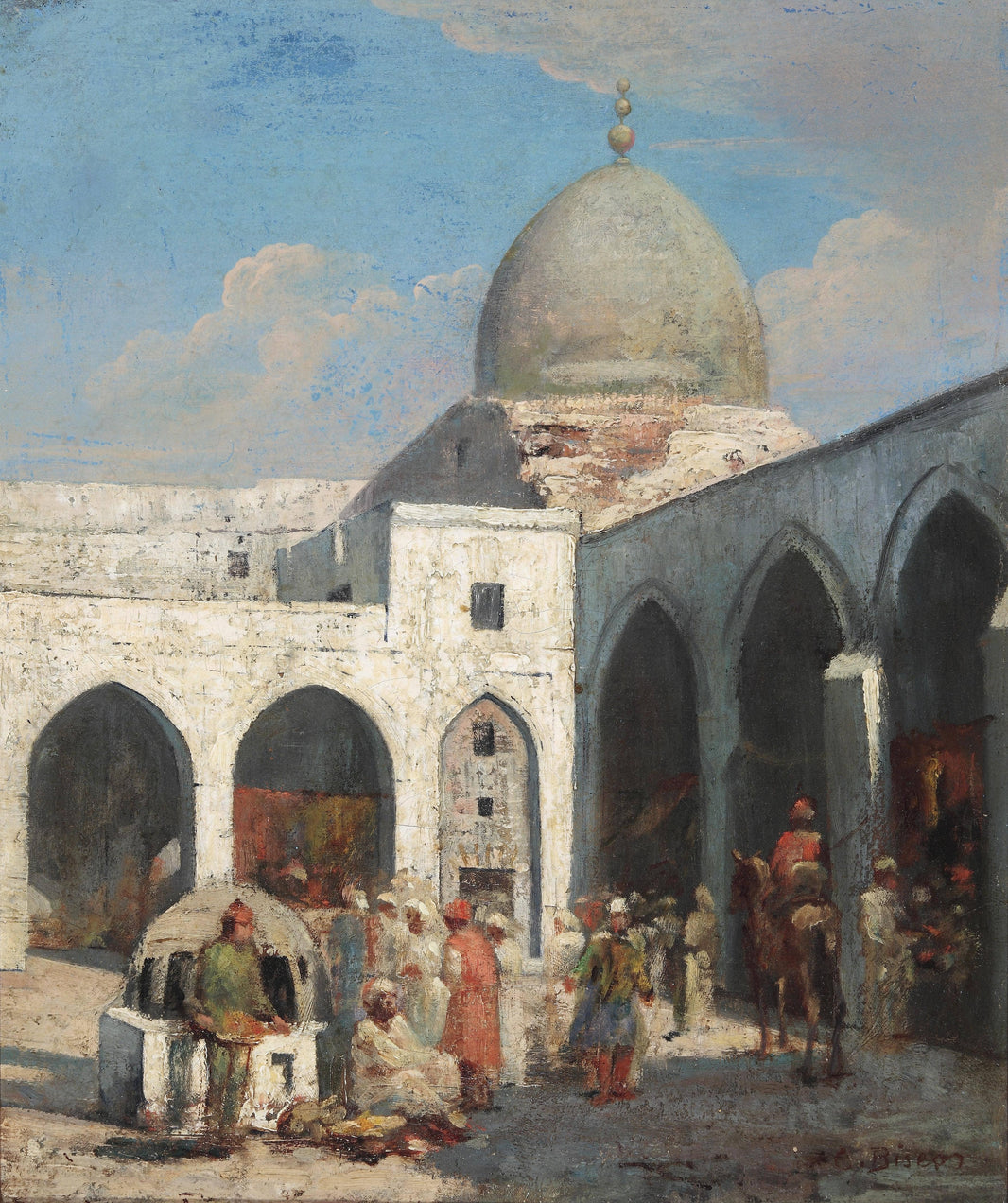 Motiv Aus Dem Orient by Cesare Biseo — hand-painted architectural oil painting reproduction on canvas