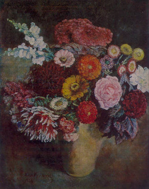 Motley bouquet on a dark background - Ilya Mashkov