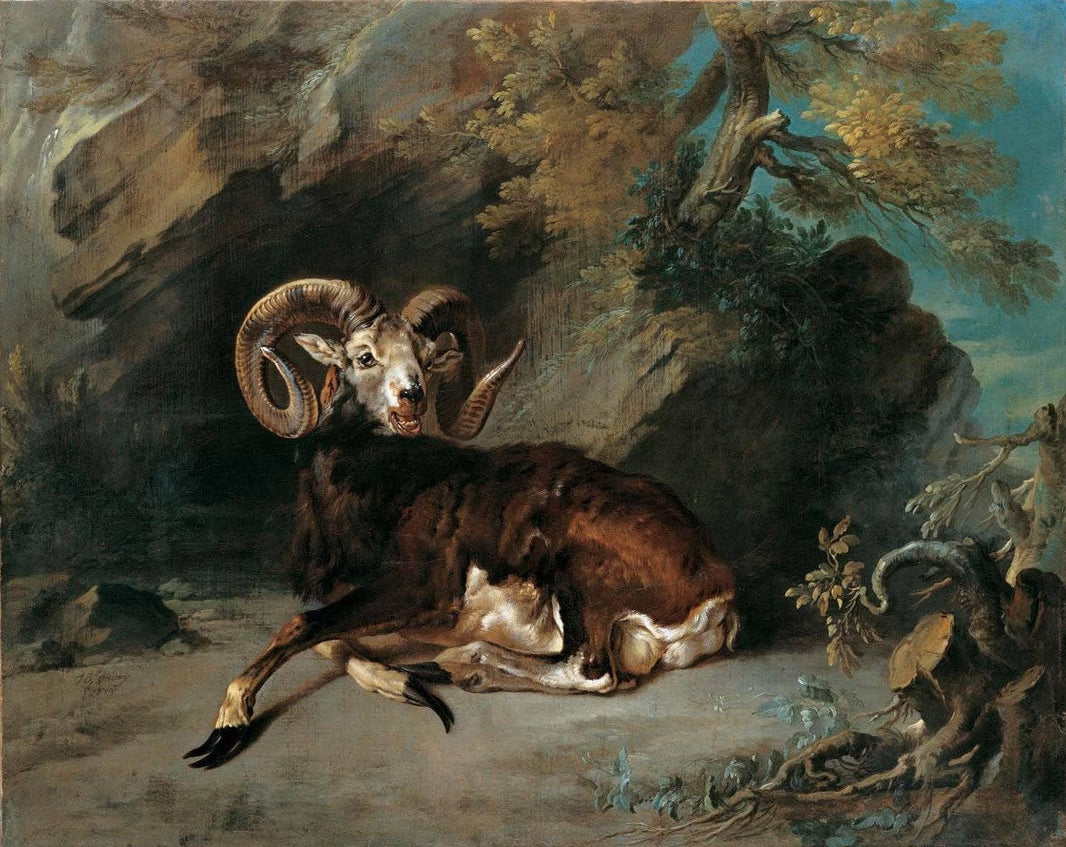 Moufflon by Jean-Baptiste Oudry — hand-painted animal oil painting reproduction on canvas