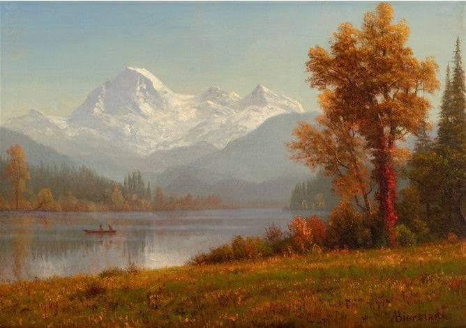 Mount Baker, Washington by Albert Bierstadt — hand-painted landscape oil painting reproduction on canvas