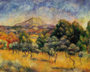 Mount Sainte Victoire by Pierre-Auguste Renoir — rural oil painting wall art, Impressionism