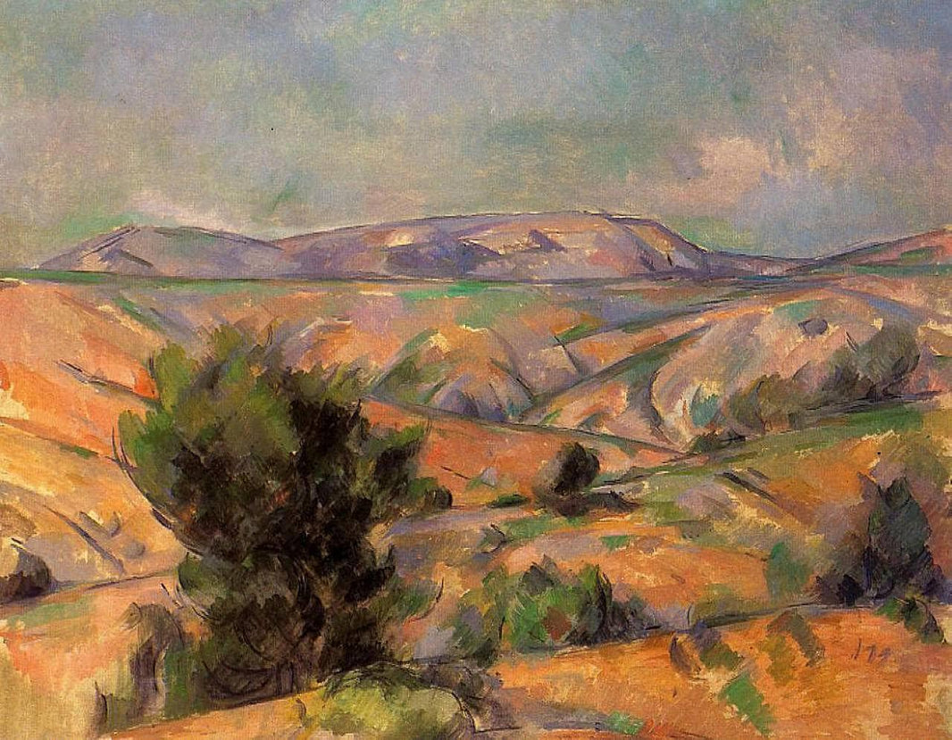 Mount Sainte-Victoire Seen from Gardanne by Paul Cezanne — hand-painted landscape oil painting reproduction on canvas