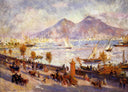 Mount Vesuvius in the Morning by Pierre-Auguste Renoir — river oil painting wall art, Impressionism