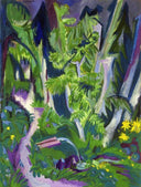 Mountain Forest by Ernst Ludwig Kirchner — flower oil painting wall art, Expressionism
