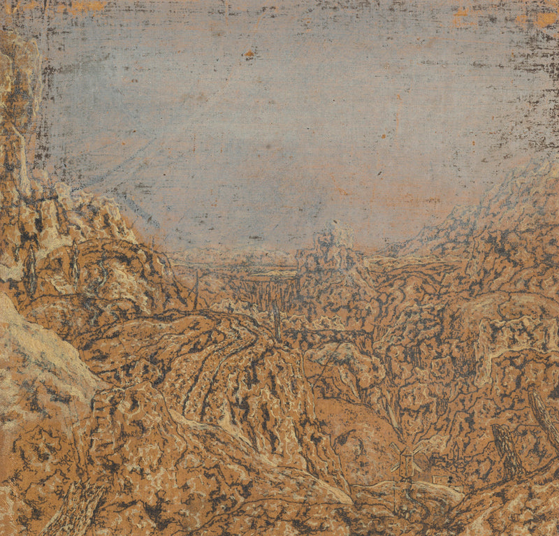 Mountain Gorge Bordered by a Road - Hercules Seghers