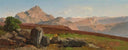 Mountain landscape (Carnic Alps) by Albert Zimmermann, rural oil painting wall art, Romanticism