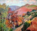 Mountain Landscape - Pontgibaud, village in Peschadoire by Armand Guillaumin — rural oil painting wall art, Impressionism