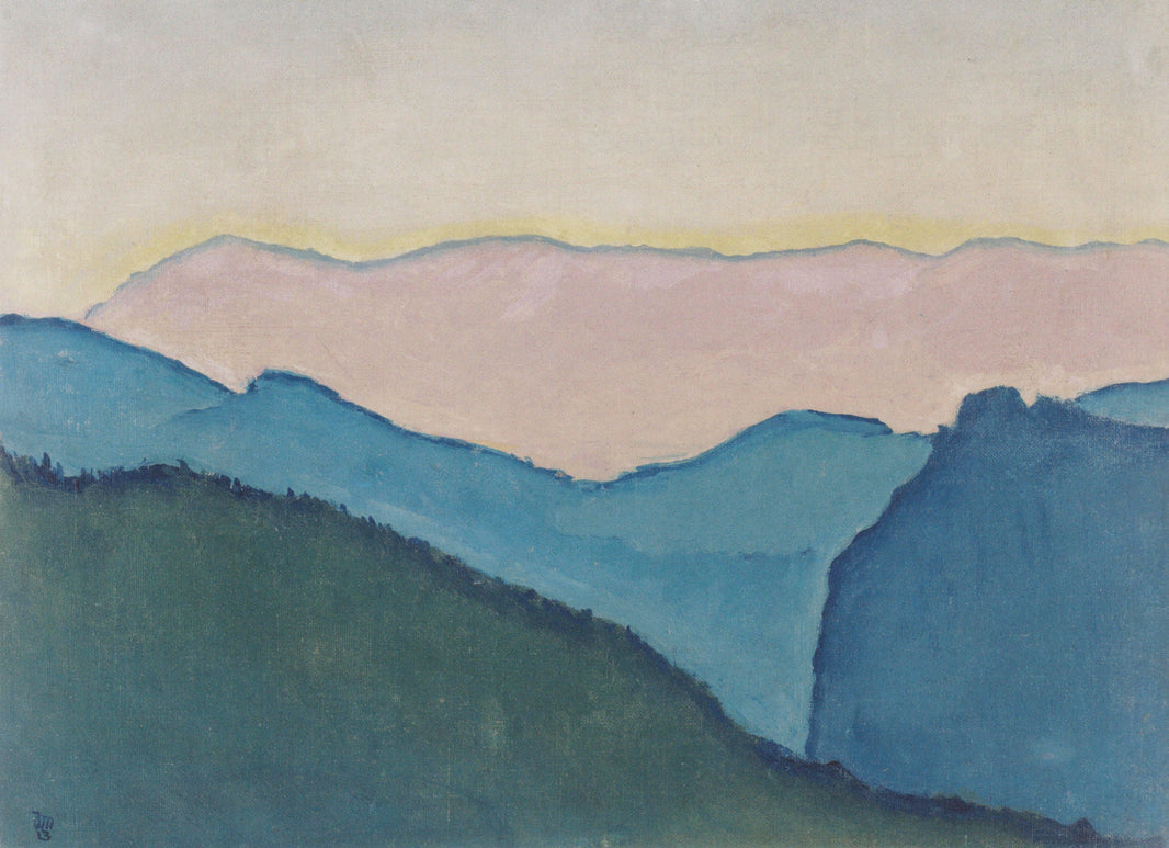 Mountain ranges by Koloman Moser — hand-painted landscape oil painting reproduction on canvas