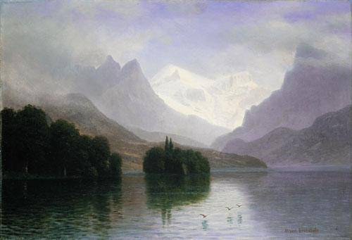 Mountain Scene - Albert Bierstadt