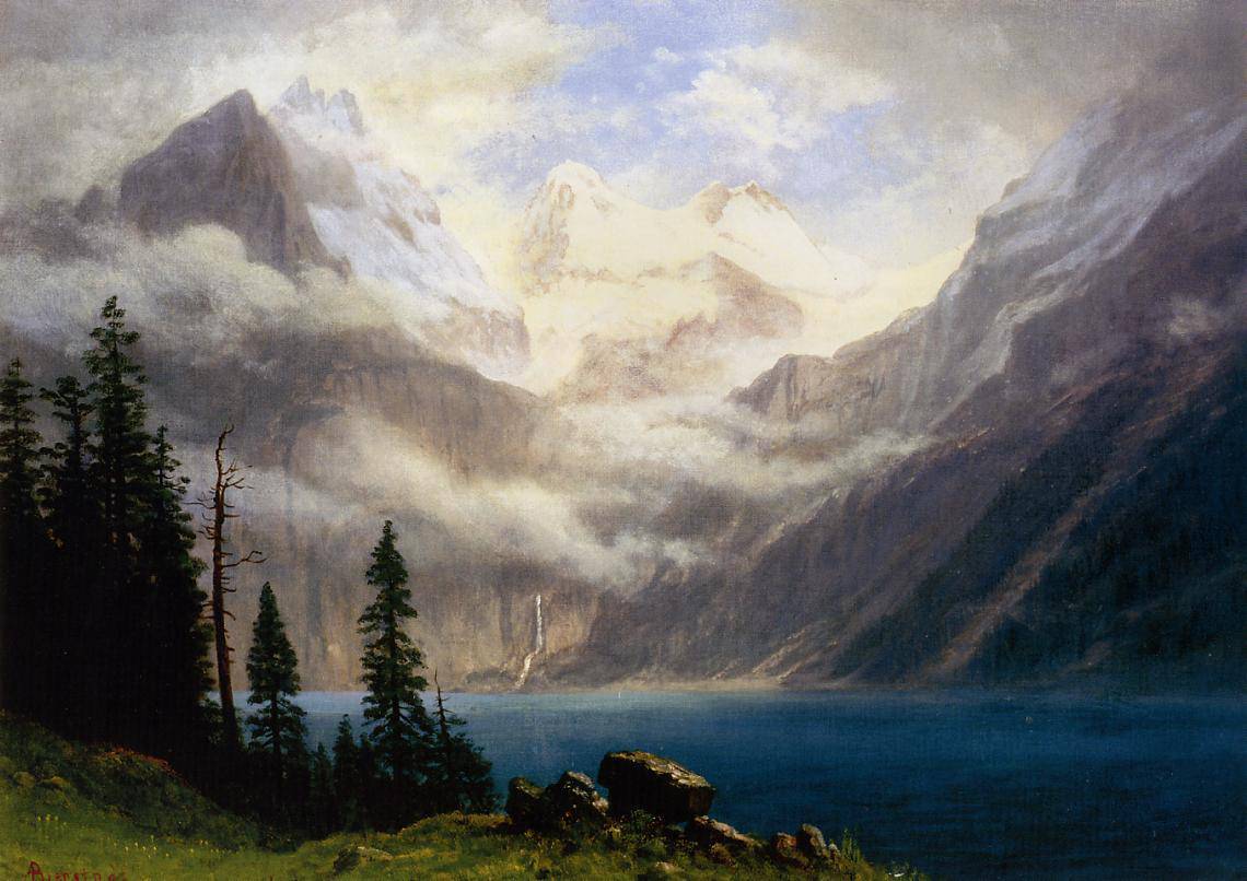 Mountain Scene - Albert Bierstadt