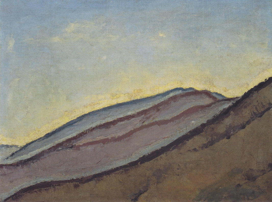 Mountain slope by Koloman Moser — hand-painted landscape oil painting reproduction on canvas