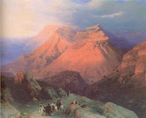 Mountain Village Gunib in Daghestan View from the East - Ivan Aivazovsky