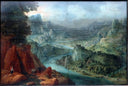 Mountainous Landscape with River by Tobias Verhaecht — hand-painted landscape oil painting reproduction on canvas