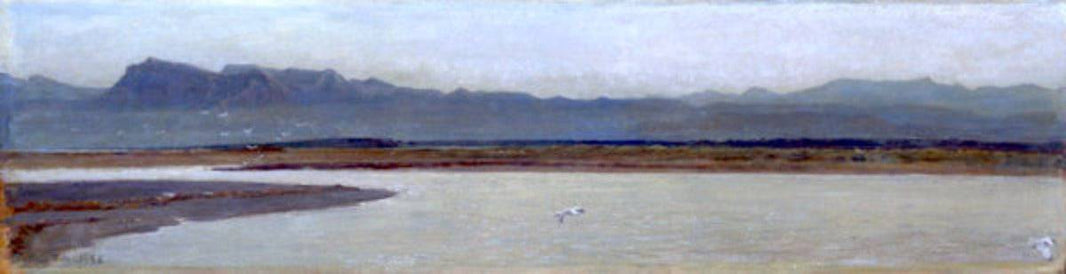 Mouth of the Arno by Giovanni (Nino) Costa, hand-painted landscape oil painting reproduction on canvas