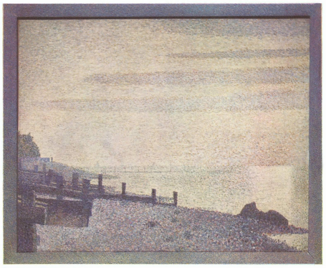Mouth of the Seine at Honfleur, evening by Georges Seurat — hand-painted landscape oil painting reproduction on canvas