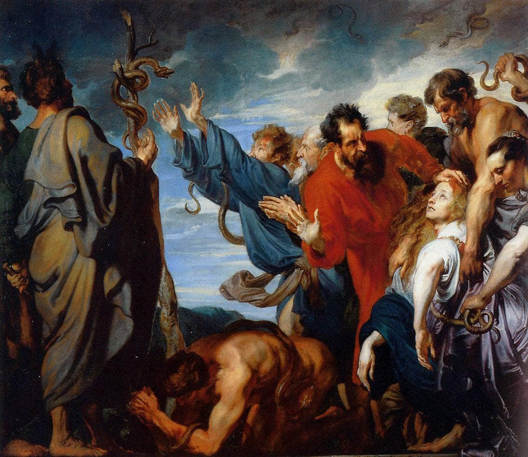 Mozes and the brass snake by Anthony van Dyck — hand-painted animal oil painting reproduction on canvas