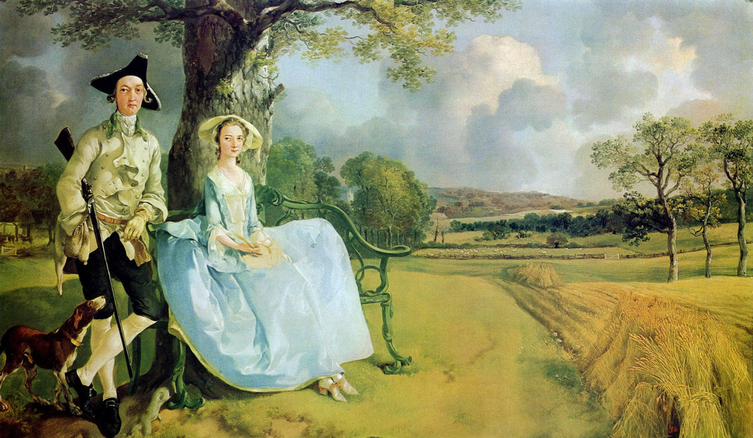 Mr. and Mrs. Andrews by Thomas Gainsborough — hand-painted landscape oil painting reproduction on canvas