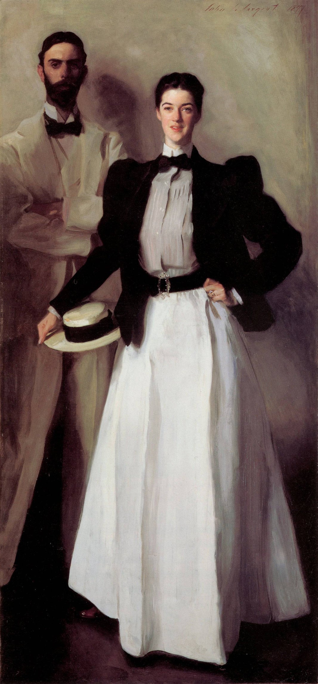 Mr. and Mrs. Isaac Newton Phelps Stokes by John Singer Sargent, hand-painted portrait oil painting reproduction on canvas