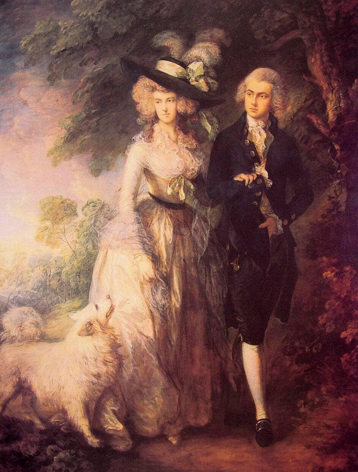 Mr. and Mrs. William Hallett (The Morning Walk) by Thomas Gainsborough — hand-painted portrait oil painting reproduction on canvas