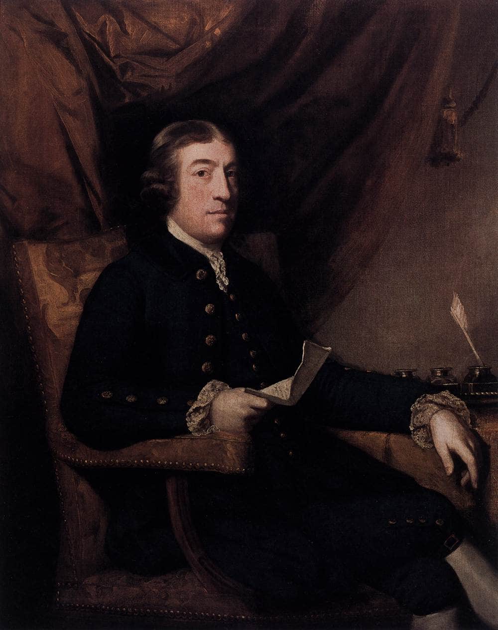 Mr. James Bourdieu by Joshua Reynolds — hand-painted portrait oil painting reproduction on canvas
