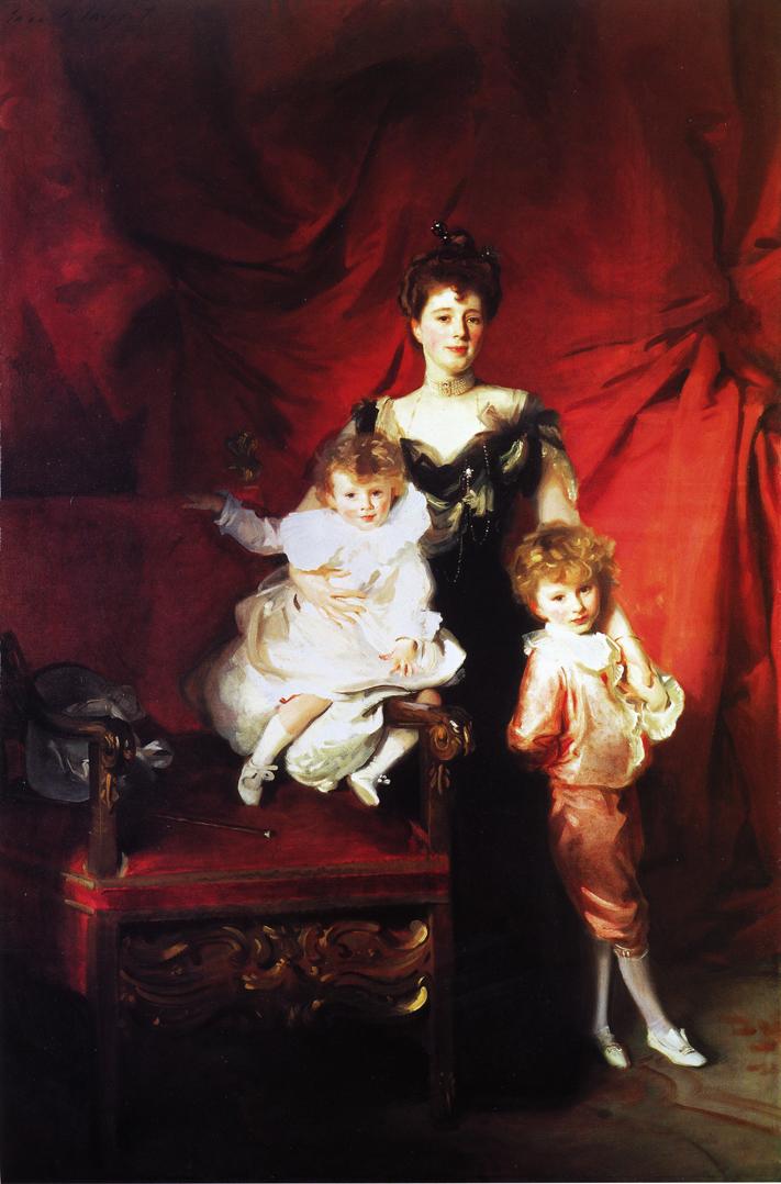 Mrs. Cazalet and her children by John Singer Sargent, hand-painted portrait oil painting reproduction on canvas