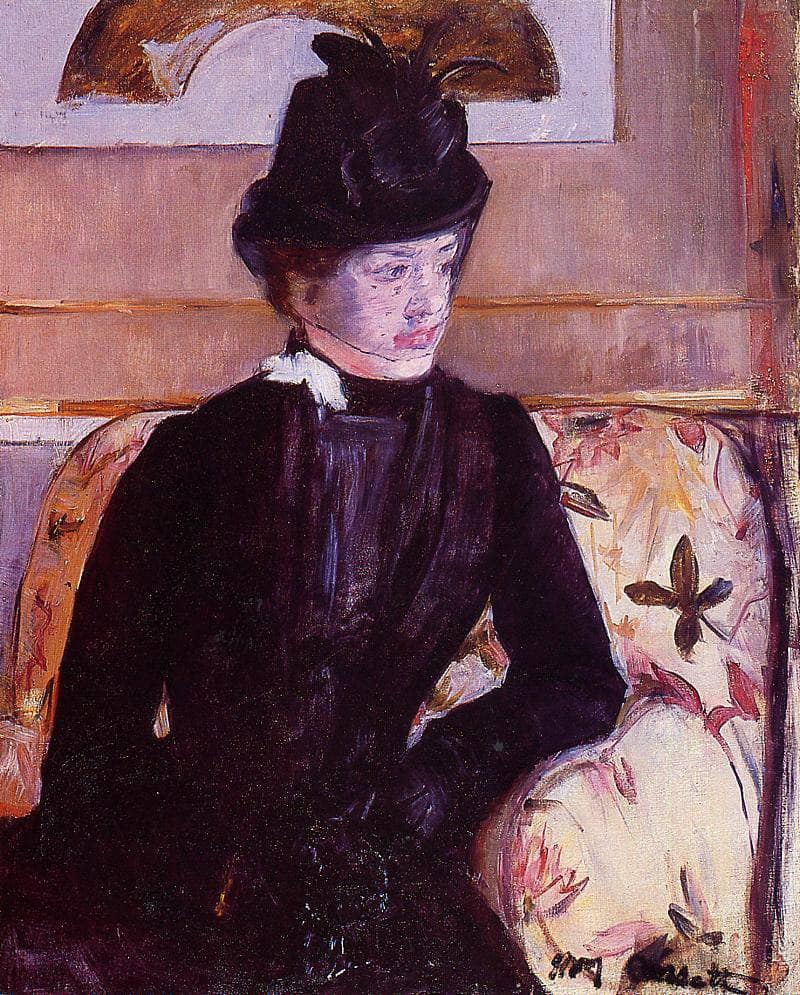 Mrs. Gardner Cassatt in Black by Mary Cassatt — hand-painted eco oil painting reproduction on canvas