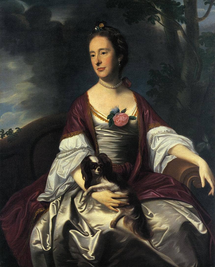 Mrs. Jerathmael Bowers by John Singleton Copley — hand-painted portrait oil painting reproduction on canvas