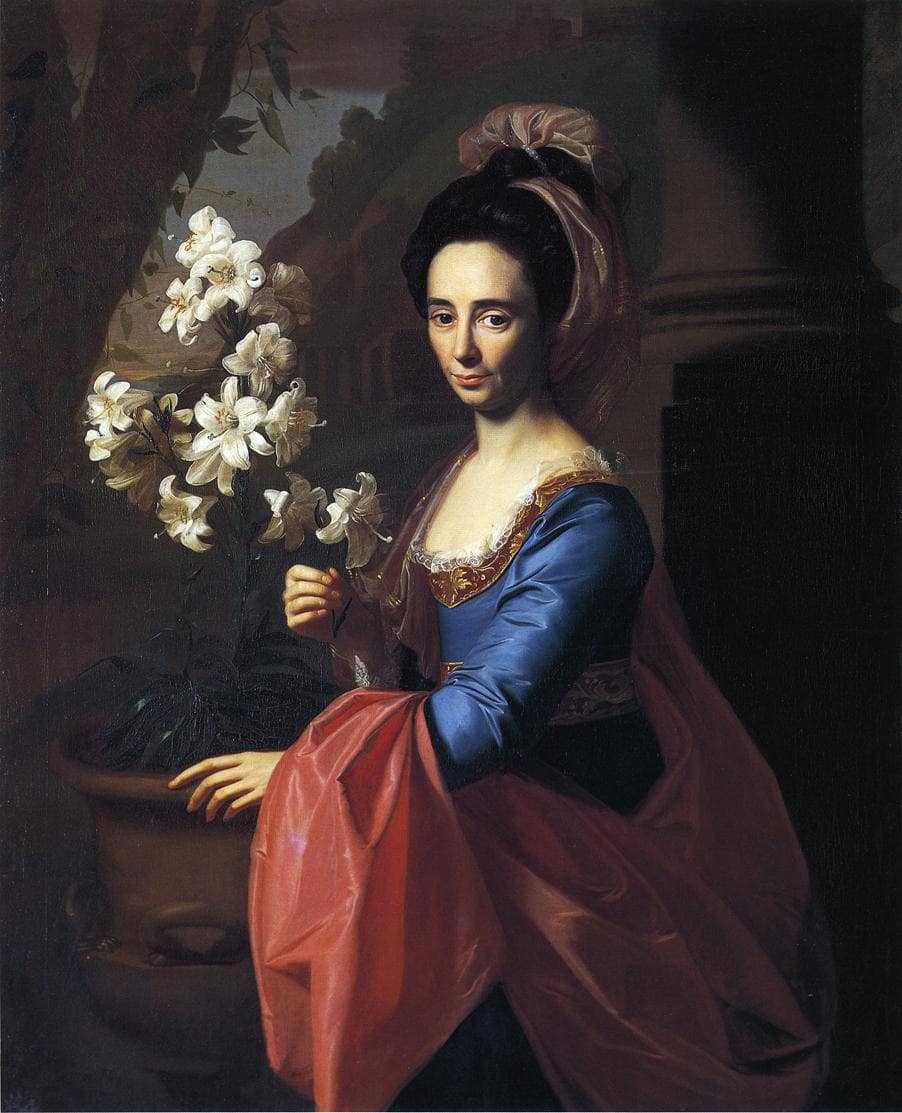 Mrs. Moses Gill (Rebecca Boylston) by John Singleton Copley — hand-painted portrait oil painting reproduction on canvas