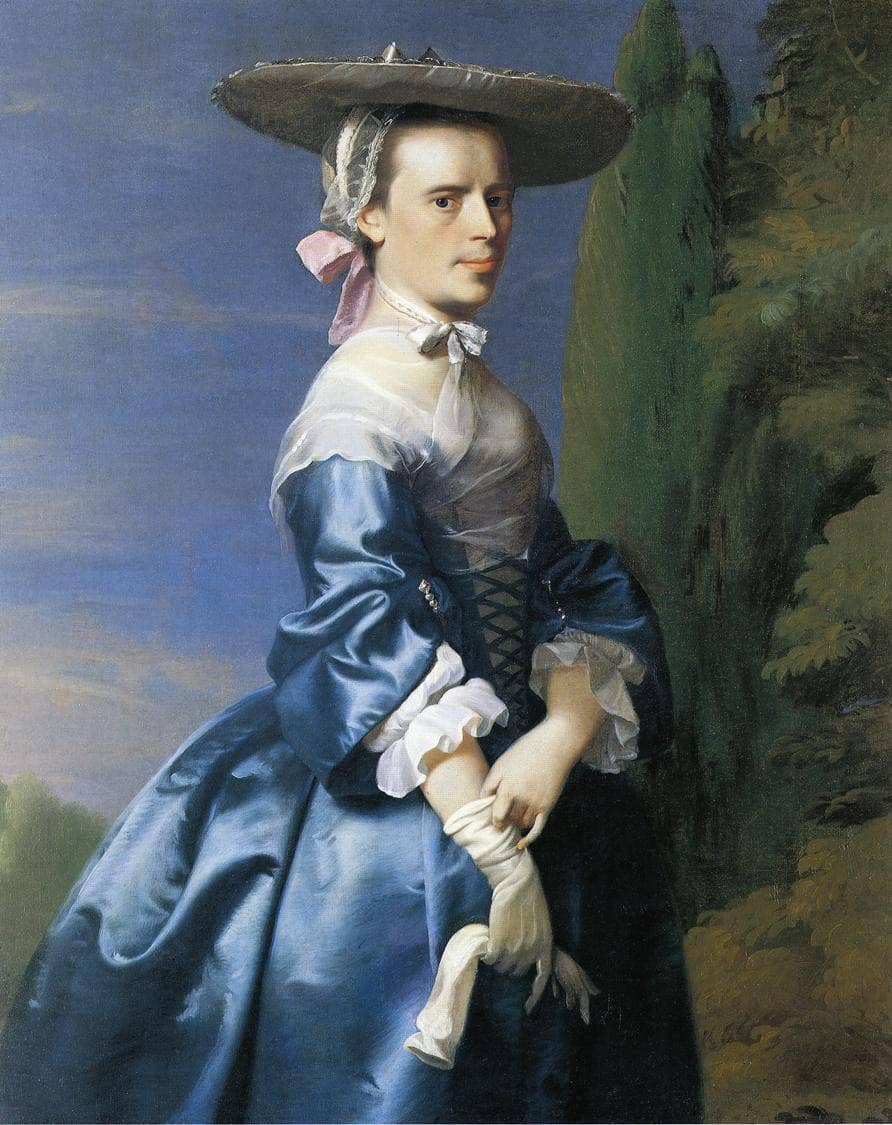 Mrs. Nathaniel Allen (Sarah Sargnet) by John Singleton Copley — hand-painted portrait oil painting reproduction on canvas