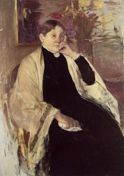 Mrs. Robert S. Cassatt (Katherine Kelson Johnston Cassatt) in dining room
