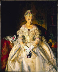 Mrs. T in Cream Silk, No. 2 by George Bellows — hand-painted portrait oil painting reproduction on canvas