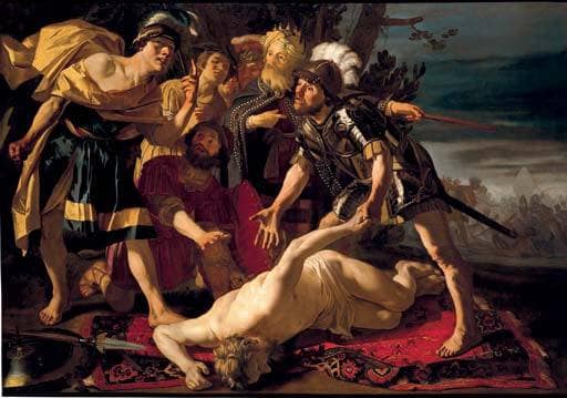 Mucius Scevolla Devant Porsenna Ou Achille Prépare À Venger La Mort De Patrocle by Dirck van Baburen — hand-painted cultural oil painting reproduction on canvas