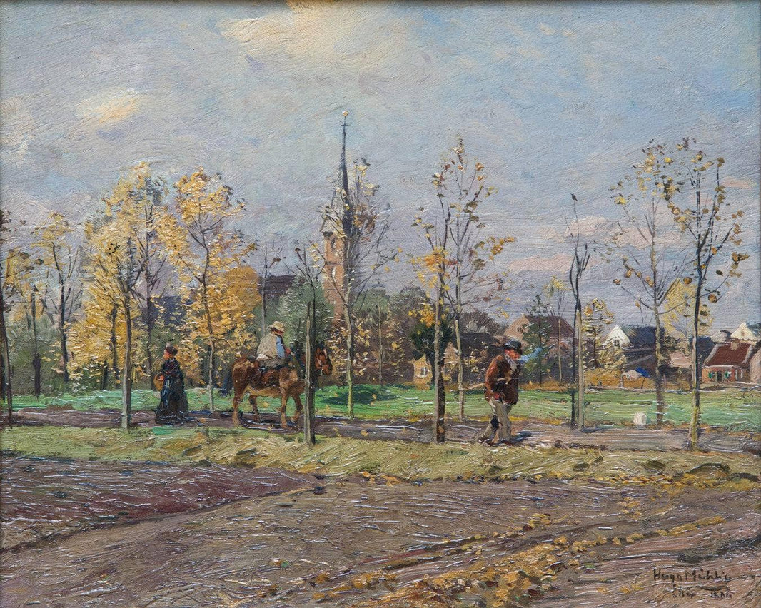 View at Eller by Hugo Mühlig — hand-painted landscape oil painting reproduction on canvas