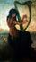 Muse in Dalmatic playing the harp in master bedroom