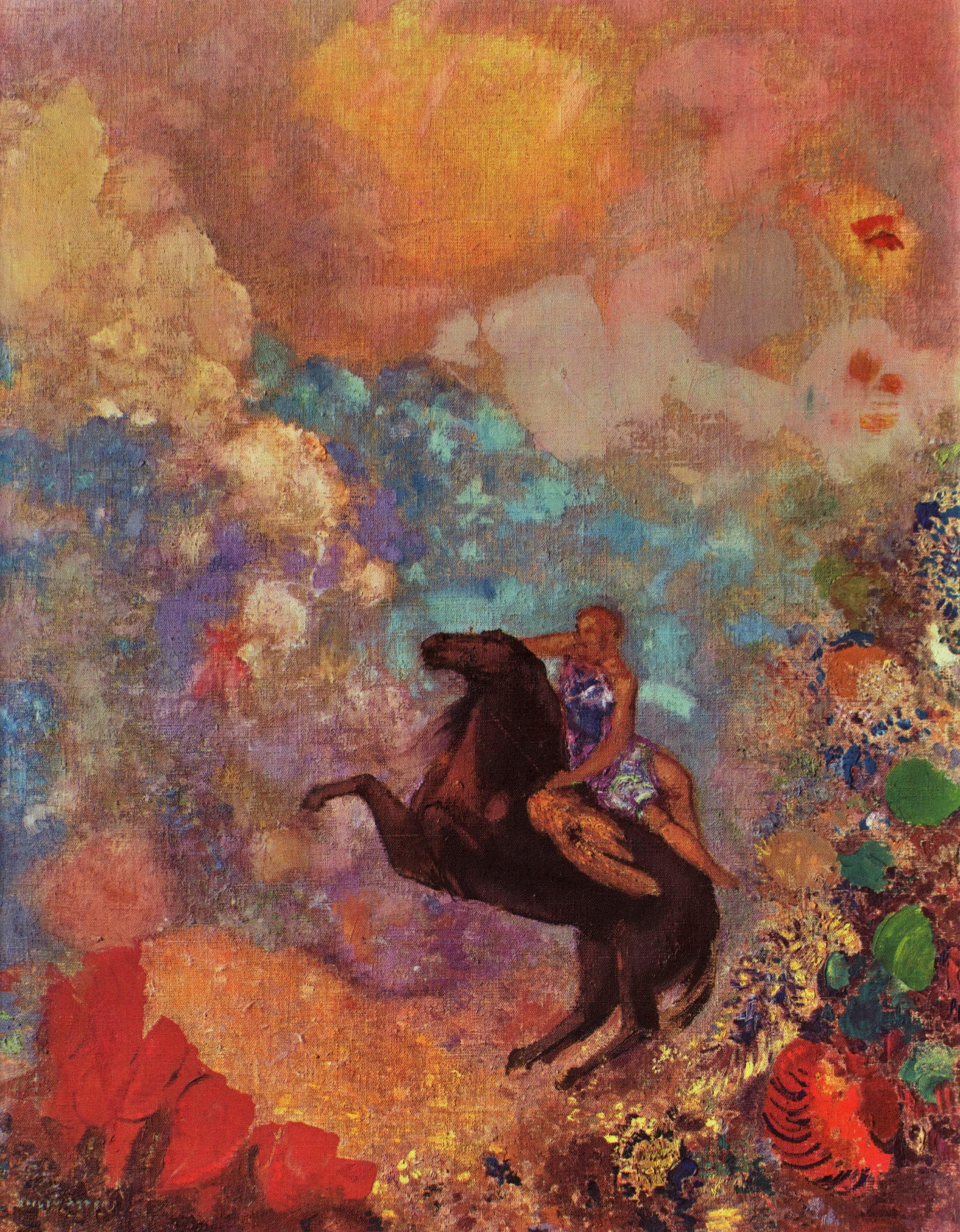 Muse on Pegasus - Odilon Redon