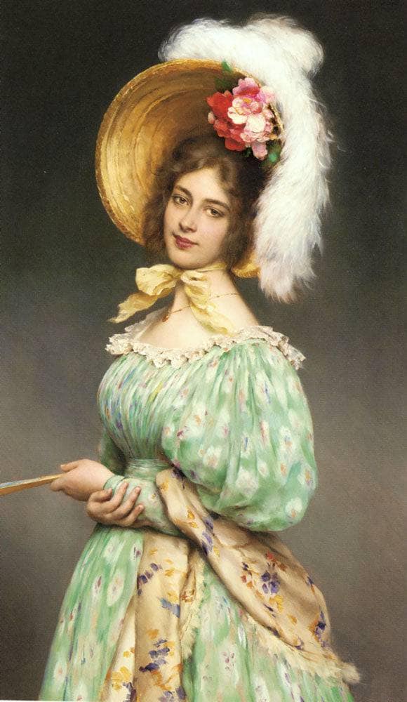 Musette by Eugene de Blaas — hand-painted portrait oil painting reproduction on canvas