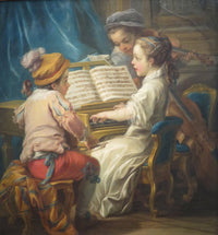 Music by Charles-Andre van Loo (Carle van Loo) — hand-painted portrait oil painting reproduction on canvas