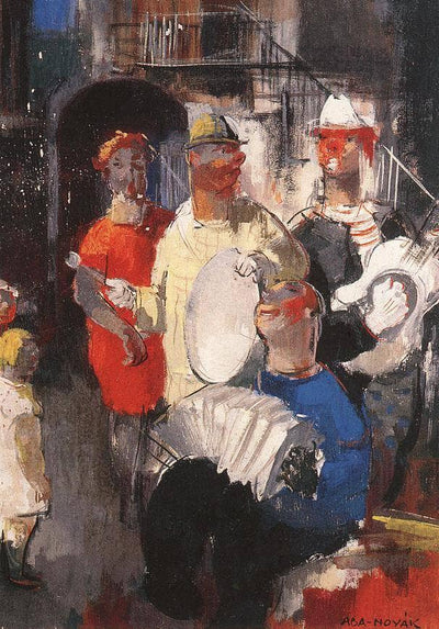 Musicians by Vilmos Aba-Novak — oil painting reproduction