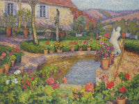 My House by Henri Martin — hand-painted botanical oil painting reproduction on canvas