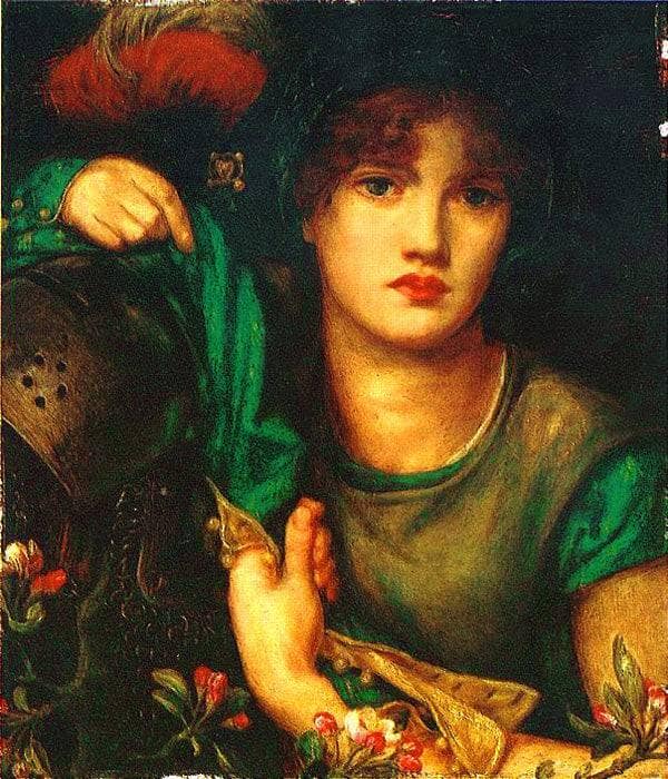 My Lady Greensleeves by Dante Gabriel Rossetti — hand-painted portrait oil painting reproduction on canvas