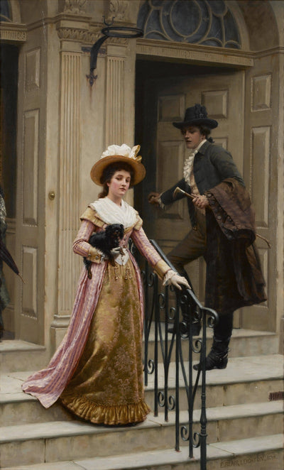 My Next Door Neighbour by Edmund Blair Leighton — oil painting reproduction