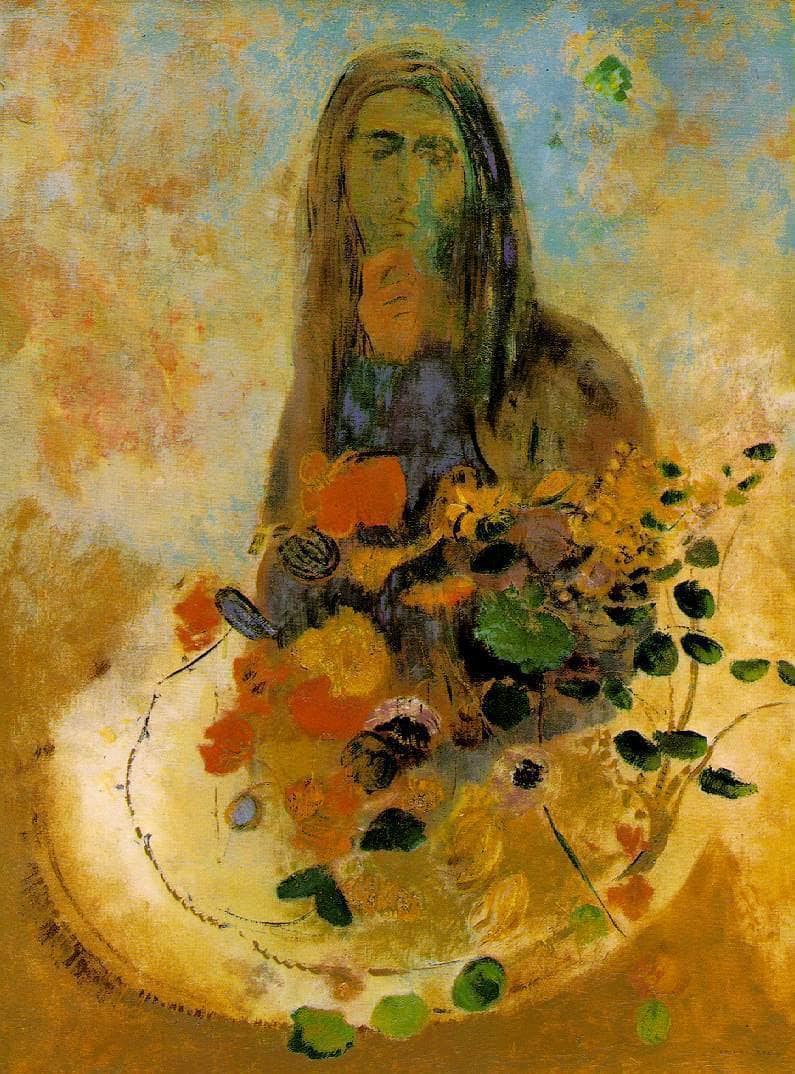 Mystery by Odilon Redon — hand-painted abstract oil painting reproduction on canvas