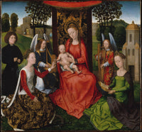 Mystic marriage of St Catherine by Hans Memling — hand-painted cultural oil painting reproduction on canvas