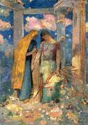 Mystical Conversation by Odilon Redon — hand-painted abstract oil painting reproduction on canvas